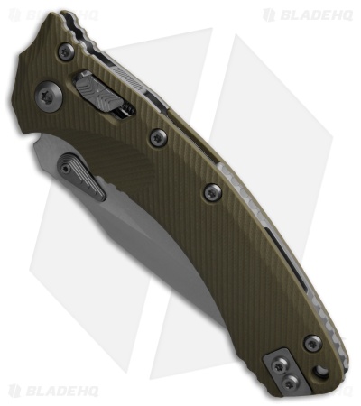 Microtech Amphibian Ram-Lok S/E Manual Knife Fluted OD Green G-10 (3.9" SW)