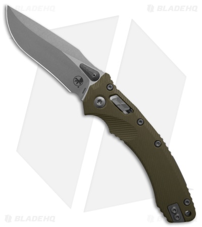Microtech Amphibian Ram-Lok S/E Manual Knife Fluted OD Green G-10 (3.9" SW)