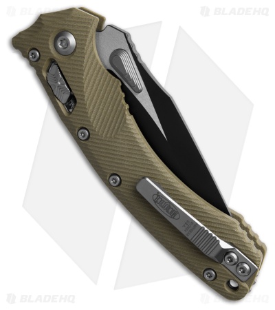 Microtech Amphibian S/E Ram-Lok Knife Fluted OD Green G-10 (3.9" Black)