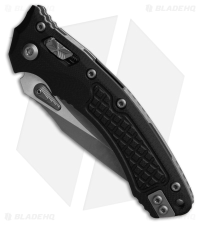 Microtech Amphibian Ram-Lok S/E Manual Knife Frag Black G-10 (3.9" Apoc Serr)