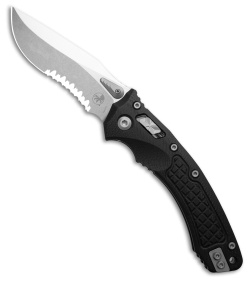 Microtech Amphibian Ram-Lok S/E Manual Knife Frag Black G-10 (3.9" SW Serr)