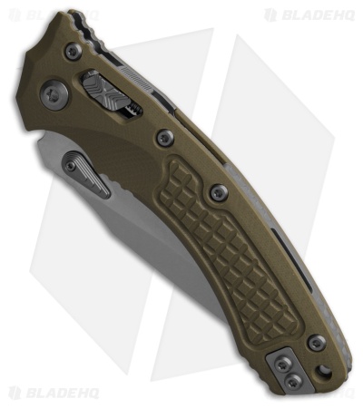 Microtech Amphibian Ram-Lok Knife Frag OD Green G-10 (3.9" Apoc Serr)