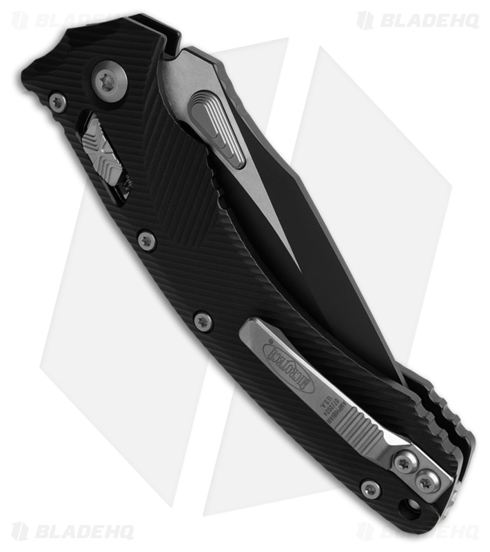 Microtech Amphibian S/E Ram-Lok Knife Fluted Black Aluminum (3.9" Black)