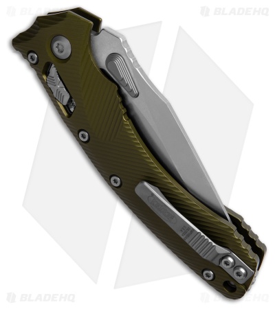 Microtech Amphibian S/E Ram-Lok Knife Fluted OD Green Al (3.9" Stonewash)