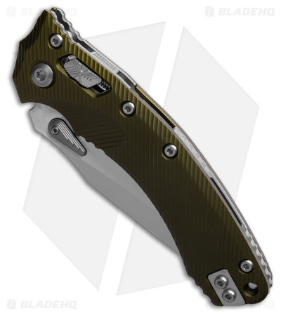 Microtech Amphibian S/E Ram-Lok Knife Fluted OD Green Al (3.9" Stonewash)