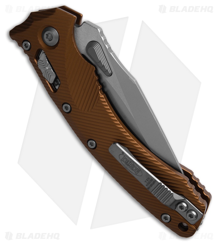 Microtech Amphibian Knife Fluted Tan Aluminum SW