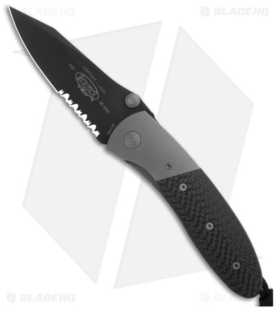 Microtech Lightfoot Compact Combat LCC Manual Knife (3.5" Black Serr) 08/2002