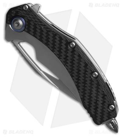 Microtech Matrix S/E Frame Lock Knife Titanium w/ Carbon Fiber (3.8" Hand Satin)