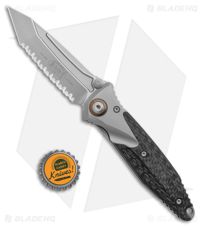 Microtech Socom Bravo Tanto Frame Lock Knife Titanium/CF (4" BB Serrated) 
