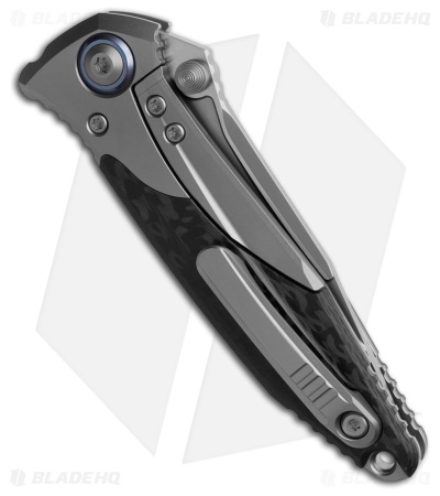 Microtech Socom Bravo Mini T/E Frame Lock Knife CF/Ti (3.4" Black/Gray)