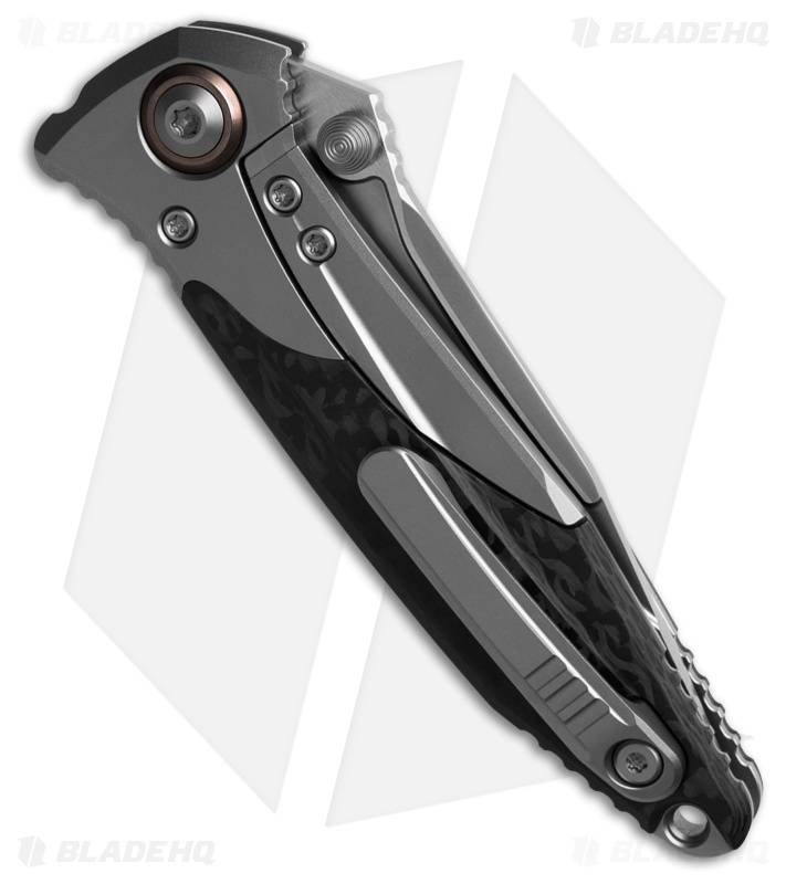 Rb260 レーティング済 145lb Microtech Socom Bravo Mini CF/Ti Clip Point BB Full Serr