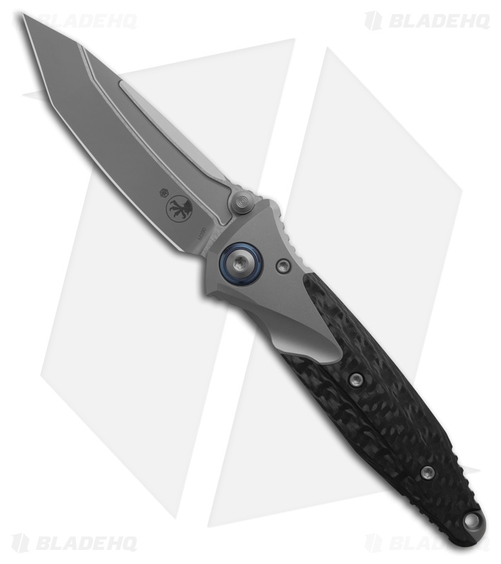 Microtech Socom Bravo Mini CF/Ti T/E Black/Gray M390 Microtech Socom Bravo Mini CF/Ti T/E Black/Gray M390