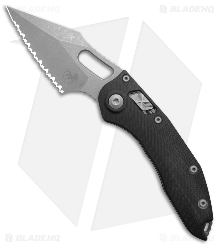 Microtech Stitch Ram-Lok Knife Black G-10 (3.7" Apocalyptic Full Serr)