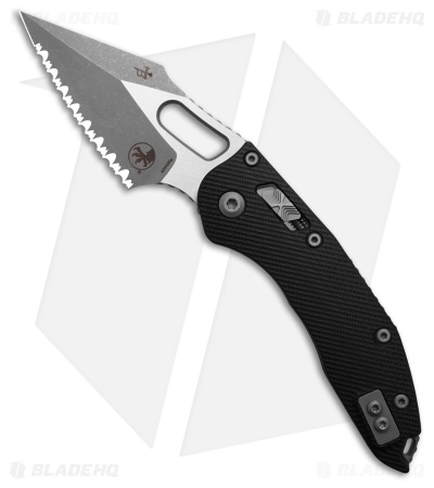 Microtech Stitch Ram-Lok S/E Knife Fluted Black G-10 (3.7" Apoc Full Serr)