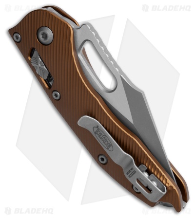 Microtech Stitch Ram-Lok Knife Fluted Tan Aluminum (3.7" Apocalyptic Serr)
