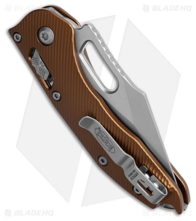 Microtech Stitch Ram-Lok Knife Fluted Tan Aluminum (3.7" Stonewash Serr)