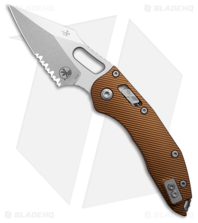 Microtech Stitch Ram-Lok Knife Fluted Tan Aluminum (3.7" Stonewash Serr)