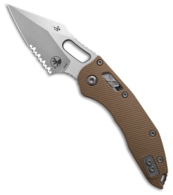 Microtech Stitch Ram-Lok Knife Fluted Tan G-10 (3.7" Stonewash Serr)