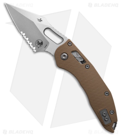 Microtech Stitch Ram-Lok Knife Fluted Tan G-10 (3.7" Stonewash Serr)