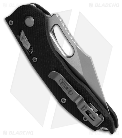 Microtech Stitch Ram-Lok S/E Knife Black Fluted G-10 (3.7" Stonewash Serr)
