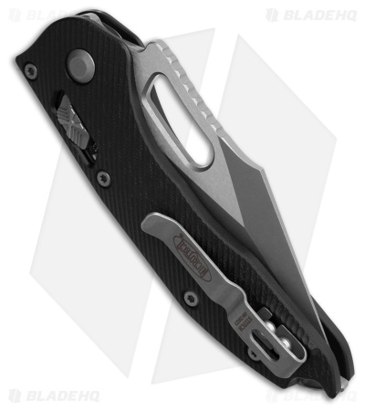 Microtech Stitch Ram-Lok S/E Knife Fluted Black G-10 (3.7" Apocalyptic Serr)