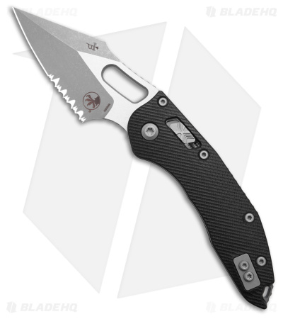 Microtech Stitch Ram-Lok S/E Knife Fluted Black G-10 (3.7" Apocalyptic Serr)