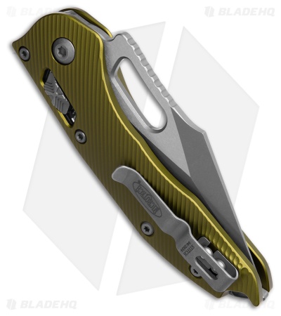 Microtech Stitch S/E Ram-Lok Knife Fluted OD Green Aluminum (3.7" Apocalyptic)