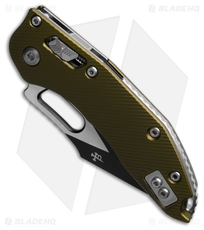 Microtech Stitch Ram-Lok S/E Knife Fluted OD Green Aluminum (3.7" Two-Tone Serr)