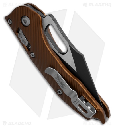 Microtech Stitch Ram-Lok S/E Knife Fluted Tan Aluminum (3.7" Two-Tone Serr)