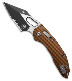 Microtech Stitch Ram-Lok S/E Knife Fluted Tan Aluminum (3.7" Two-Tone Serr)