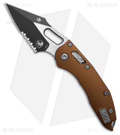 Microtech Stitch Ram-Lok S/E Knife Fluted Tan Aluminum (3.7" Two-Tone Serr)