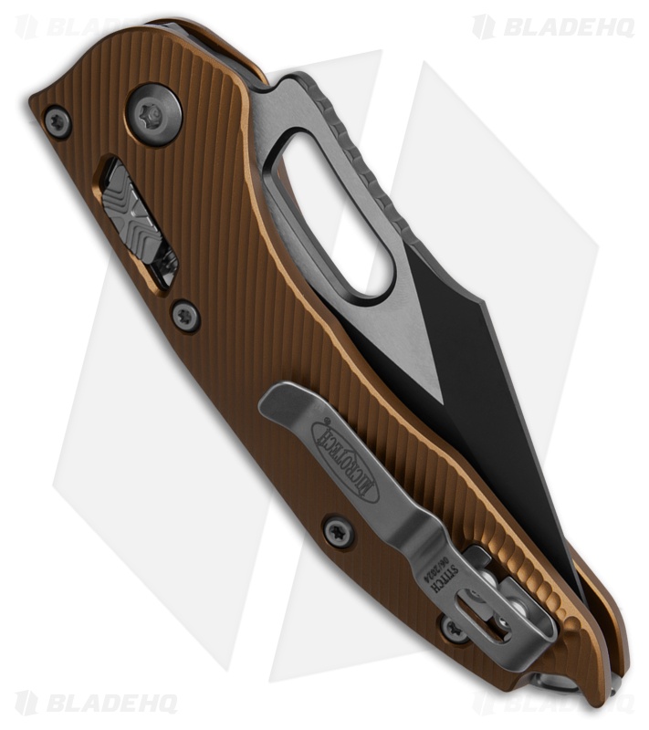 Microtech Stitch Ram-Lok Tan Al Wharncliffe Two-Tone