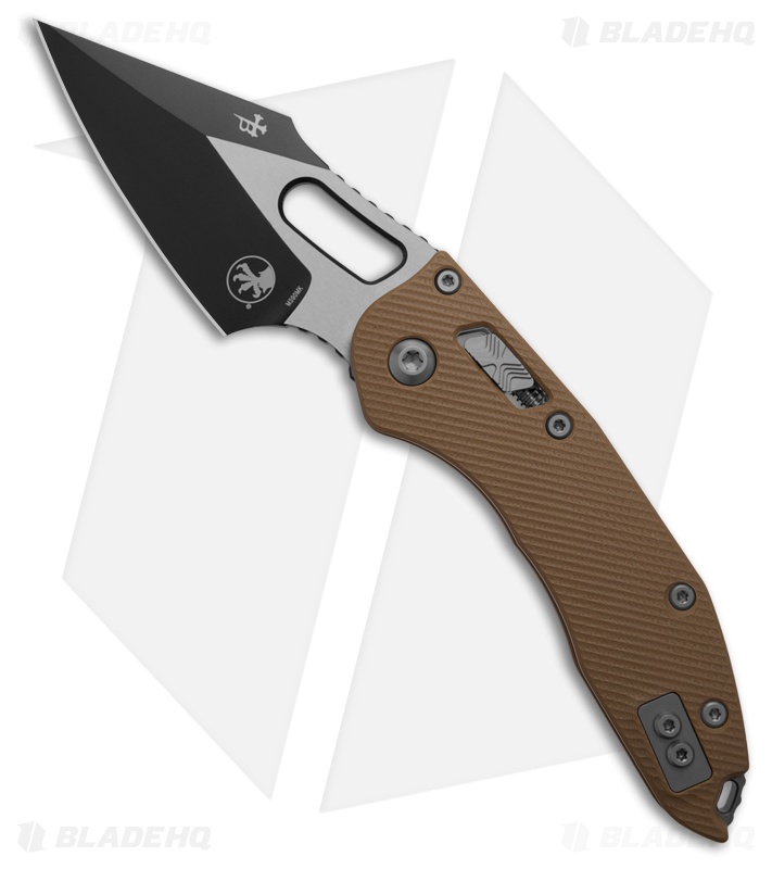 K‪‪❤︎‬ Microtech Stitch Knife Fluted Tan G-10 Two-Tone