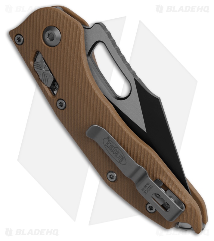 Microtech Stitch Knife Fluted Tan G-10 Two-Tone