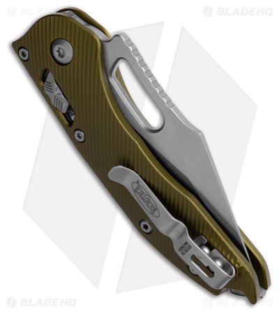 Microtech Stitch S/E Ram-Lok Knife Fluted OD Green Aluminum (3.7" SW Serr)