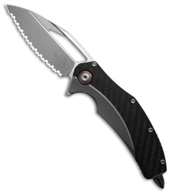 Microtech Matrix S/E Frame Lock Knife Ti w/ Carbon Fiber (3.8" BB Full Serr)