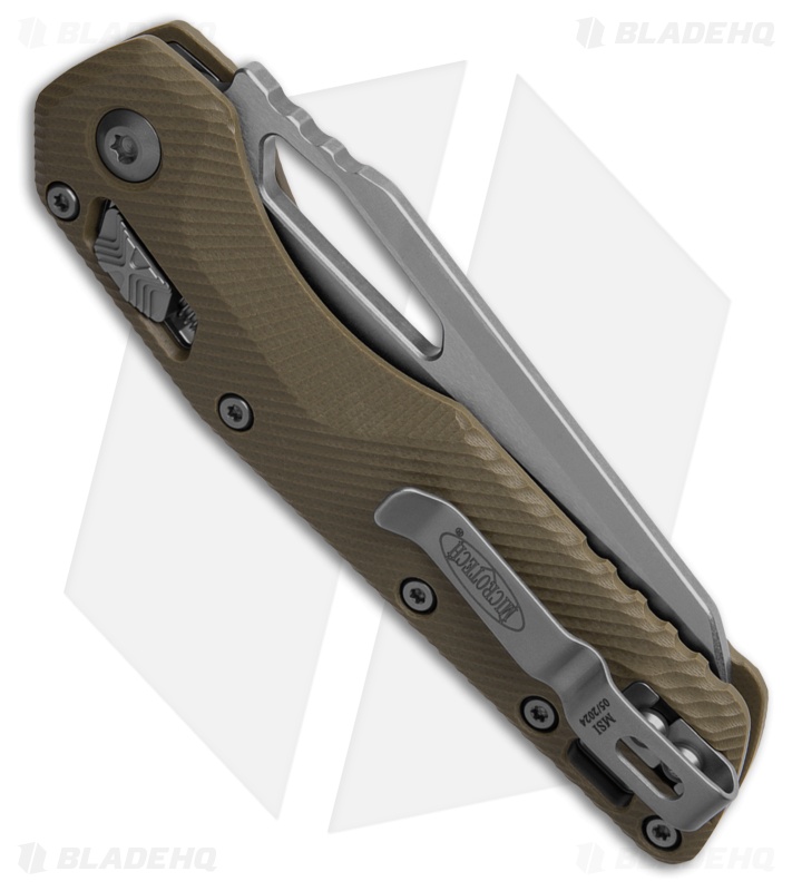 Microtech MSI Ram-Lok Knife Fluted OD Green G-10 (3.9" Stonewash)