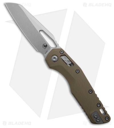 Microtech MSI Ram-Lok Knife Fluted OD Green G-10 (3.9" Stonewash)