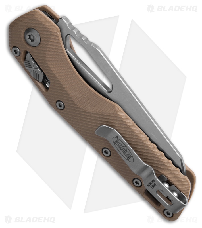 Microtech Standard Issue MSI Ram-Lok Knife Fluted Tan G-10 (3.8" Stonewash)
