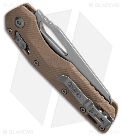 Microtech Standard Issue MSI Ram-Lok Knife Fluted Tan G-10 (3.8" Stonewash)