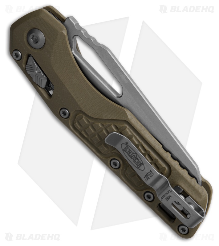 Microtech Standard Issue MSI Ram-Lok Knife Frag OD G-10 Lawnman (3.8" SW)