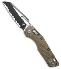 Microtech Standard Issue MSI Ram-Lok Knife OD Polymer (3.9" Two-Tone Full Serr)