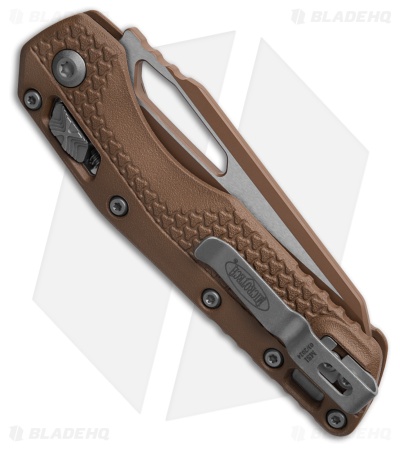 Microtech MSI Ram-Lok Knife Brown Polymer (3.9" Dark Earth Serr)