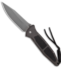 Microtech Socom Liner Lock Knife Black Aluminum (4" Bead Blasted ATS-34) 