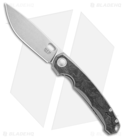 MKM Eclipse MagnaCut Liner Lock Knife Black Dark Matter CF/Ti (3.25" Black)