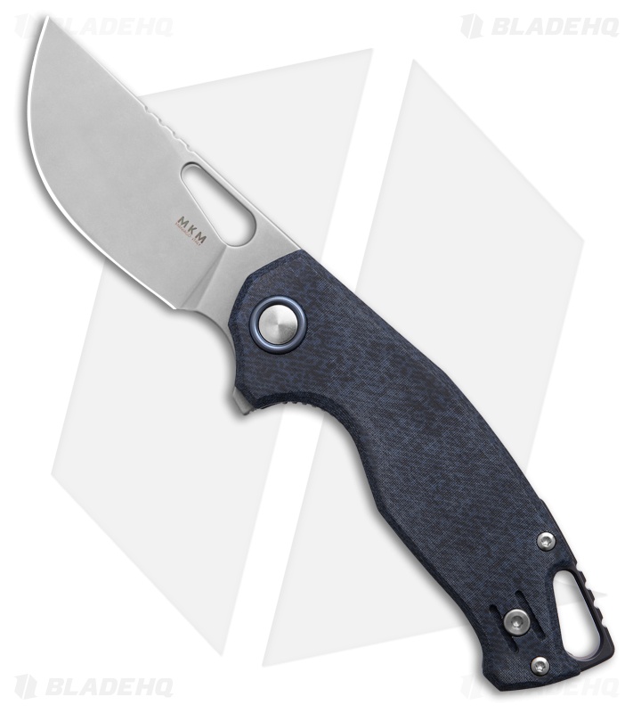 MKM Vincent Knife Blue Denim Canvas Micarta MagnaCut SW