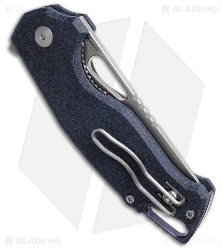 MKM Vincent Knife Blue Denim Canvas Micarta MagnaCut SW