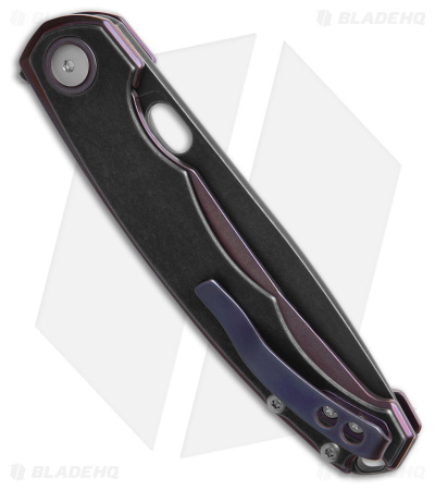 MKM Vox Eclipse MagnaCut Liner Lock Knife 2-T SW Black/Purple Titanium  (Black)
