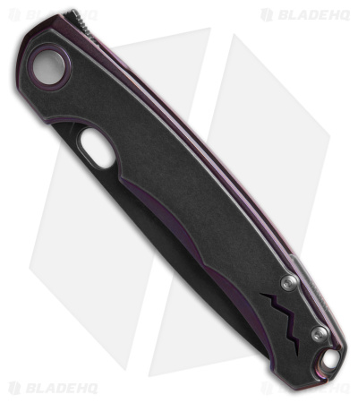 MKM Vox Eclipse MagnaCut Liner Lock Knife 2-T SW Black/Purple Titanium  (Black)