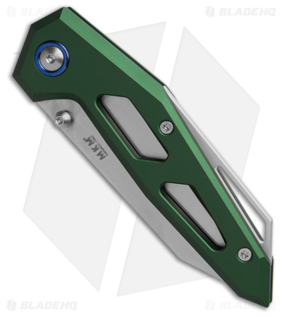 MKM Edge Liner Lock Knife Green Aluminum (2.9" Satin)  EGL-AGR